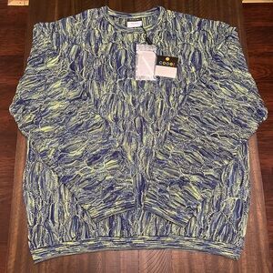 Rare Vintage 2000s 100% Authentic Coogi Sweater Beautiful Color Combo Sz 3X